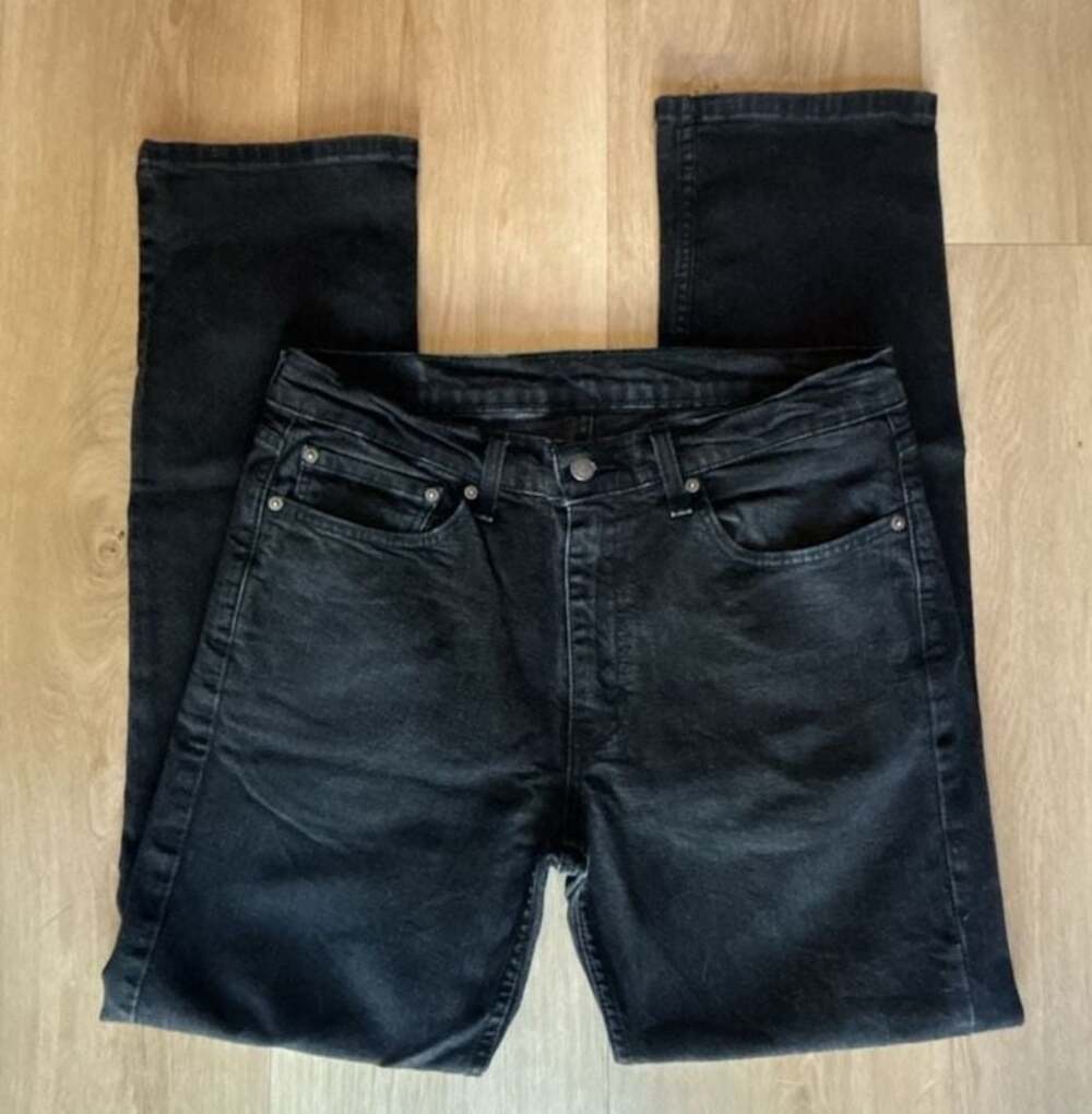 Levi's 514 Straight Fit Jeans Black Denim Size W34 L34